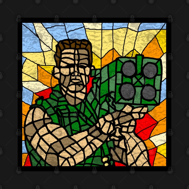 Commando stained glass by Undeadredneck