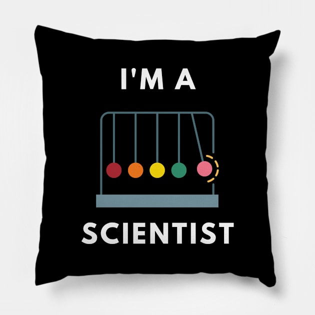 I am a Scientist - Physics Newton's Pendulum Pillow by Chigurena