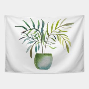 Blue and Green Houseplant Tapestry