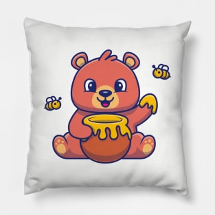 Cute honey bear Pillow