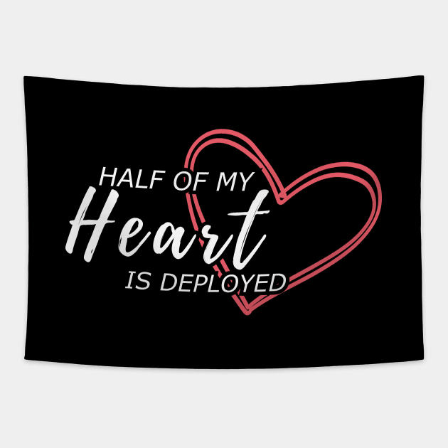 Half of my heart is deployed Tapestry by KC Happy Shop