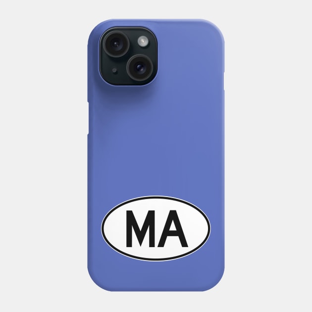 Massachusetts (MA) Oval Phone Case by Vidision Avgeek