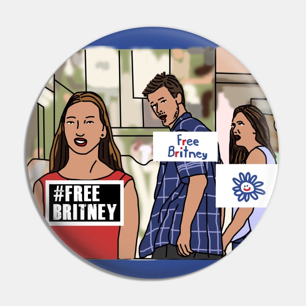 Distracted Boyfriend Meme Free Britney Mashup Pin by ellenhenryart