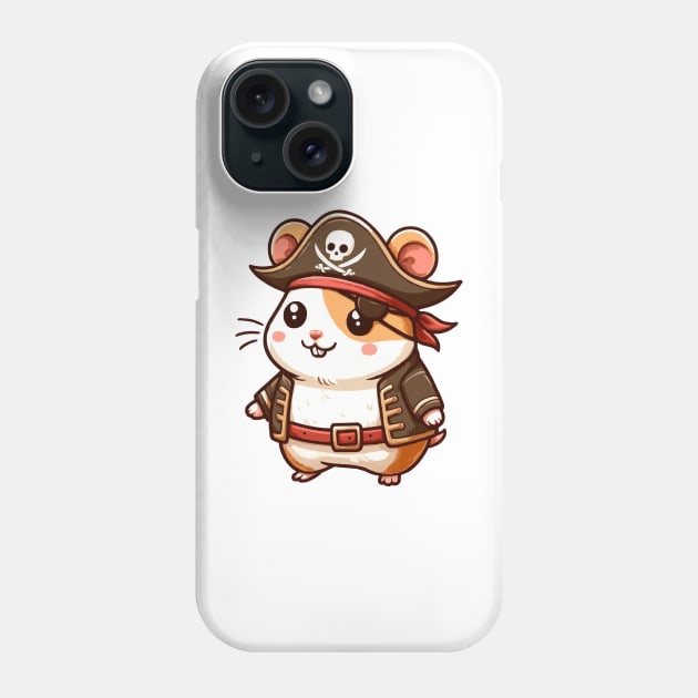 cute pirate hamster Phone Case by fikriamrullah