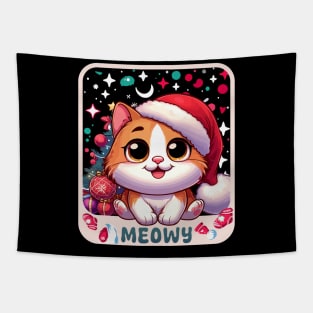 Meowy Christmas Tapestry