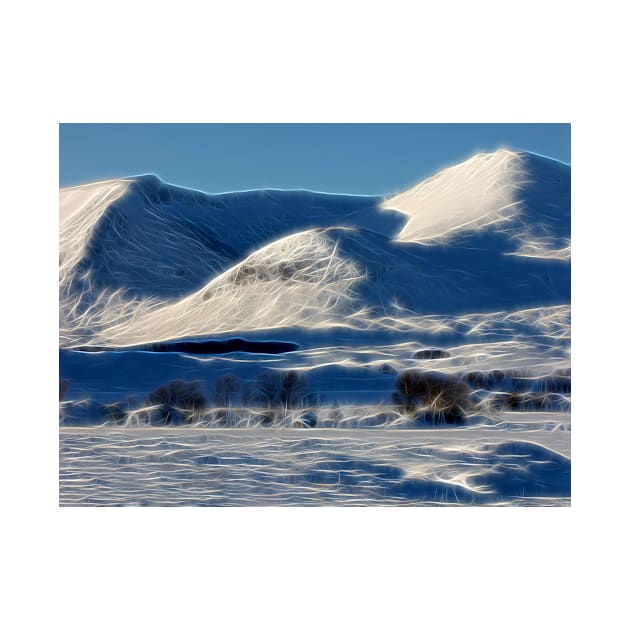 Black Mount neon glow , the Highlands, Scotland by goldyart