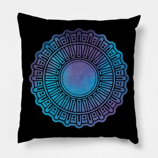 Turquoise Atlantis Mandala Pillow