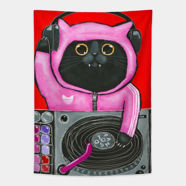 DJ Fang Tapestry by KilkennyCat Art