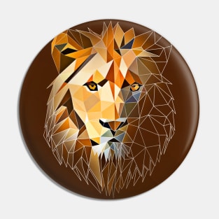 Low Poly Lion Pin