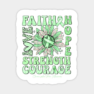 Chronic pelvic Pain Awareness - Sunflower strong faith love Magnet