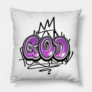 God Christian Quote Graffiti T-Shirt Pillow