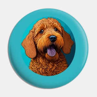 Golden Doodle Portrait Pin