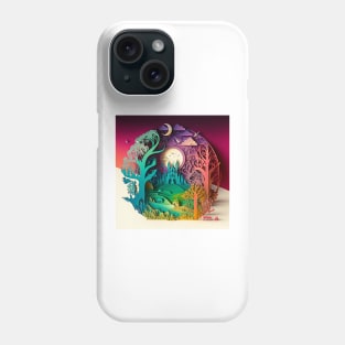 3D Effect Papercut Art - Fairytale Scene Phone Case