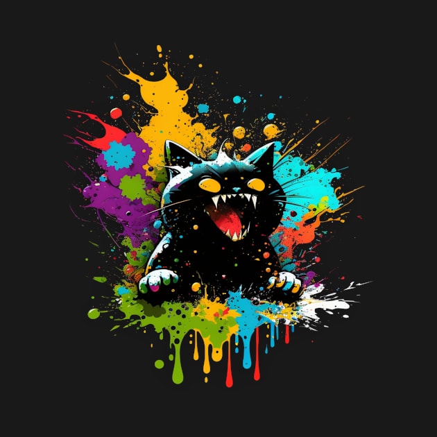 cat splatter by myepicass