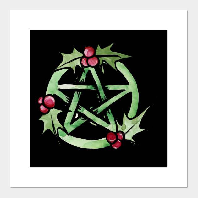 Pagan Yule Pentagram Yule Posters And Art Prints Teepublic