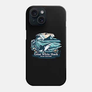 Great White Shark - WILD NATURE - GREAT WHITE SHARK -4 Phone Case