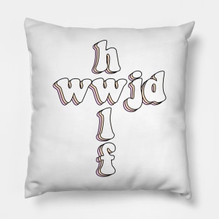 hwlf x wwjd cross Pillow