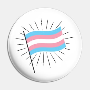 Retro Trans Pride Flag Pin