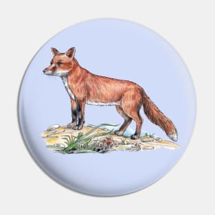 Red Fox Pin