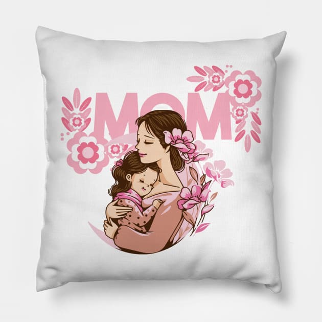 Mothers day gift Pillow by Amusing Aart.