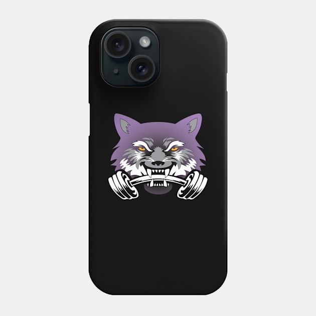 Wolf sport and fitness lovely blend drawing cute cool colorful Phone Case by Okuadinya