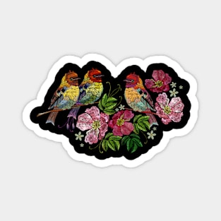 birds with roses Magnet