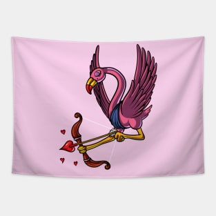 Flamingo Bird Cupid Tapestry