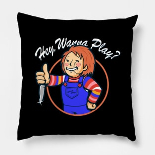 Funny Cute Child 80's Horror Movie Slasher Mashup Parody Pillow