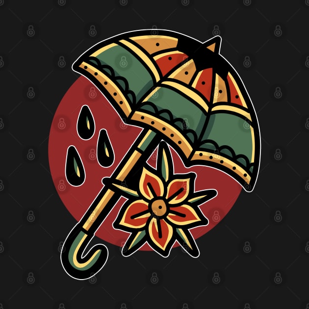 umbrella tattoo tshirt by donipacoceng