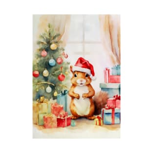 Watercolour Christmas Squirrel T-Shirt