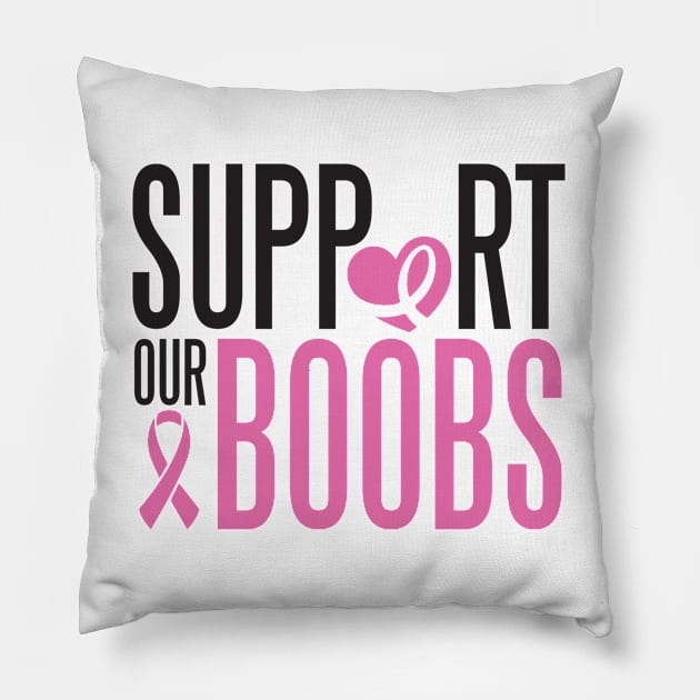 Support our b**bs! Pillow by nektarinchen