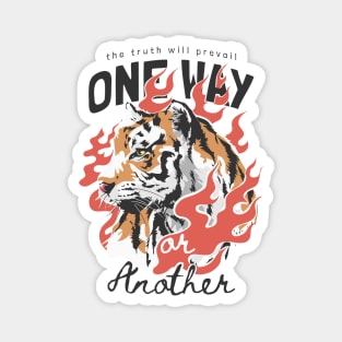 tiger and fire Magnet