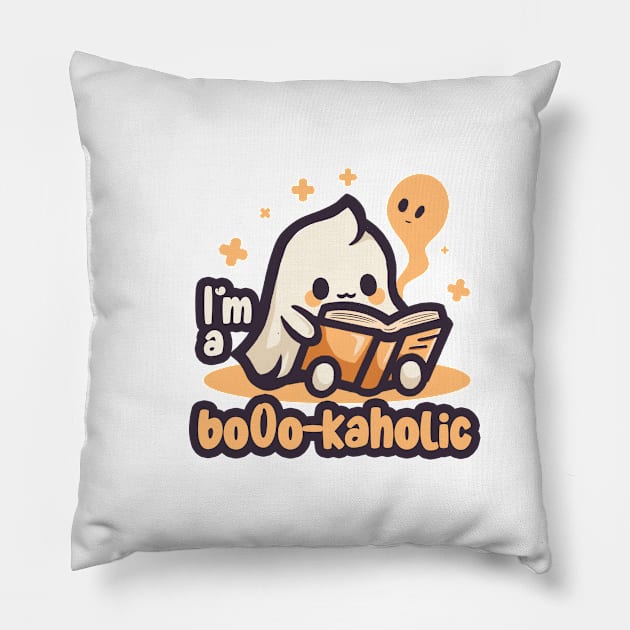 I'm a bookaholic. I haunt libraries Pillow by Malinda