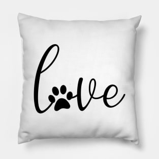 Love Dogs Cats Cat Dog Family Heart Gift Cute Text Funny Paws Pillow