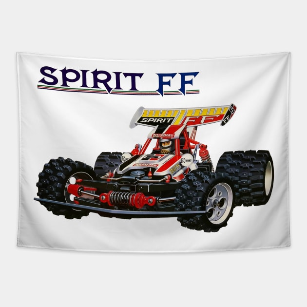 SPIRIT FF Vintage RC Buggy 80s Radio Control Tapestry by Nostalgia-RC