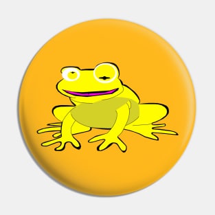 Yellow frog Pin