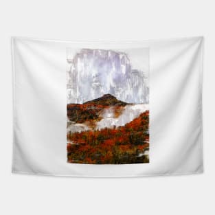 Foggy Mountain & Forest In Austria. For Foggy Forests & Mountain Lovers. Tapestry