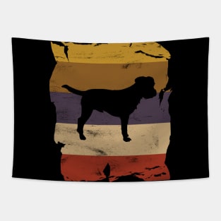 Border Terrier Distressed Vintage Retro Silhouette Tapestry