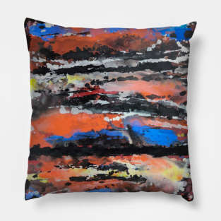 Colorful Abstract Painting Pillow