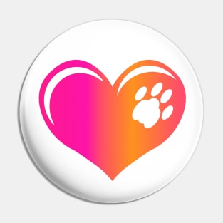 Paw on Heart, Pink Pin