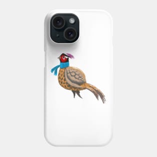 Cute Pheasant Drawing Phone Case