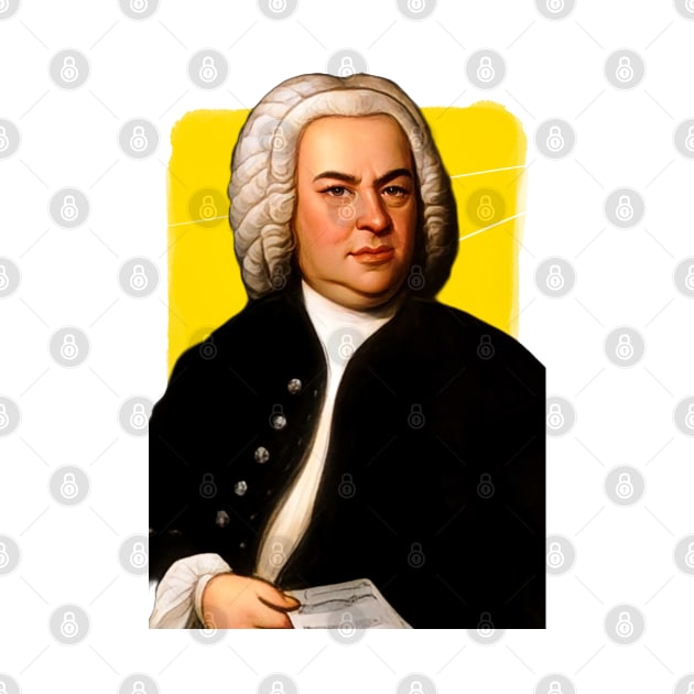 German Composer Johann Sebastian Bach illustration by Litstoy 
