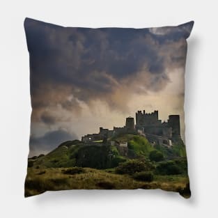 Bamburgh Castle in Stormy weather Pillow