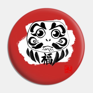 daruma white Pin