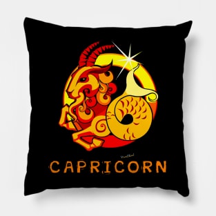 Capricorn Capricornus Goat-Horned Zodiac Pillow