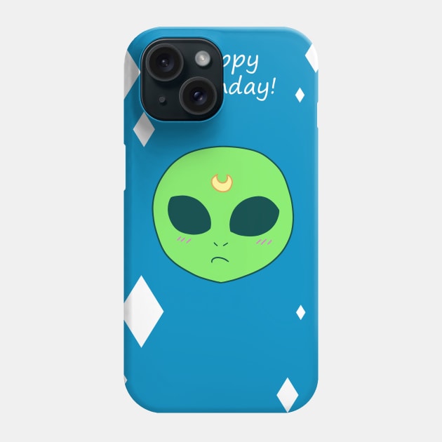 Happy Birthday - Alien Face Phone Case by saradaboru