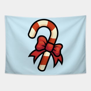 Christmas Candy Cane and Ribbon Tapestry