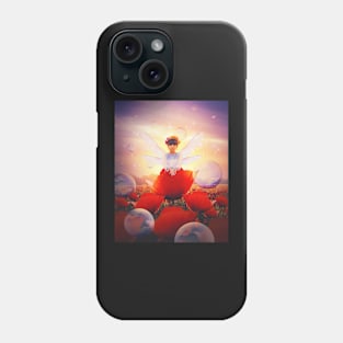 Magical fairy in afield of poppies Phone Case