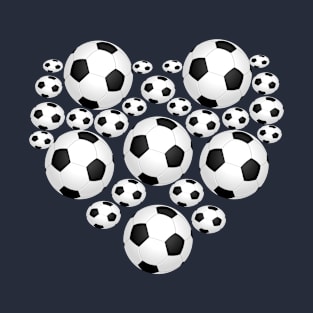 Love Football -Soccer heart T-Shirt