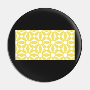 Yellow White Floral Print Pin